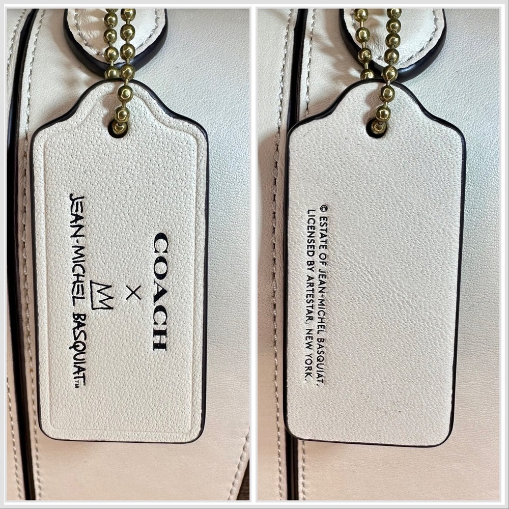 S⭕️LD‼️Coach X Jean Michel Basquiat Square Bag in Ivory - Picture 9 of 12